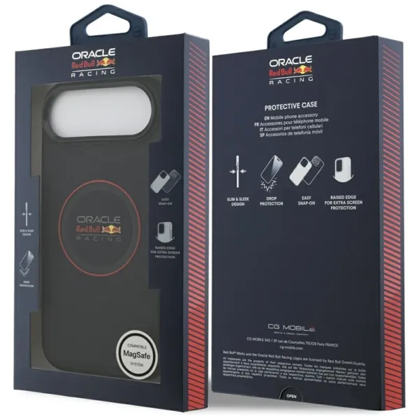 Red Bull Meshed Red Ring & Metal Buttons MagSafe - iPhone Air Case (Navy Blue)