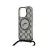 Karl Lagerfeld IML Crossbody Monogram Karl & Choupette Head MagSafe - Case for iPhone 15 Pro (Black)