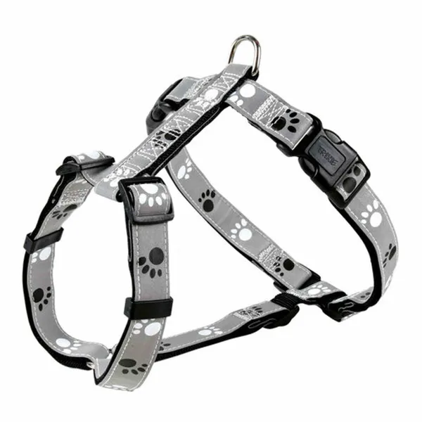 Koiran valjaat Trixie Silver Reflect Musta Harmaa M/L