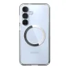 Speck Presidio Perfect-Clear Magnet - Samsung Galaxy S25+ / S24+ MagSafe Case (Clear / Chrome Finish / Serene Silver)