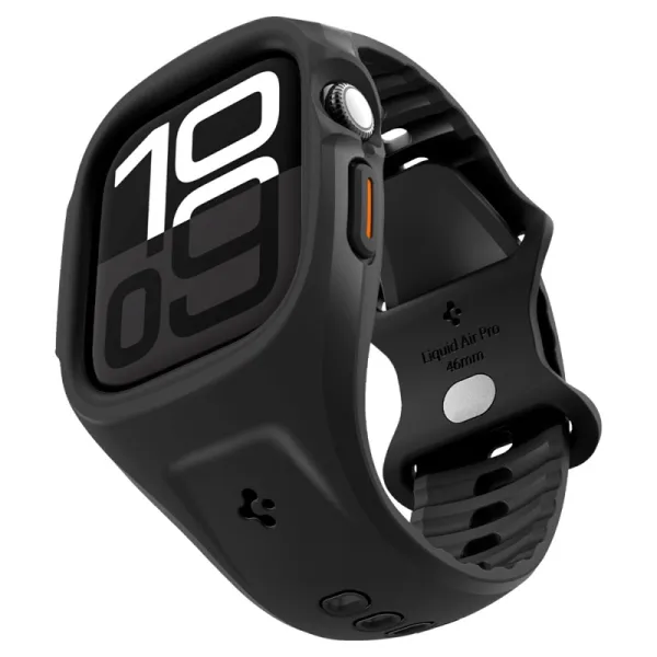 Spigen Liquid Air Pro - Strap with Case for Apple Watch 10 46 mm (Matte Black)