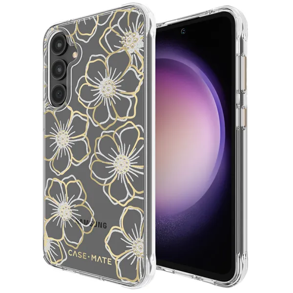 Case-Mate Floral Gems - Case for Samsung Galaxy S23 FE 5G (Gold)