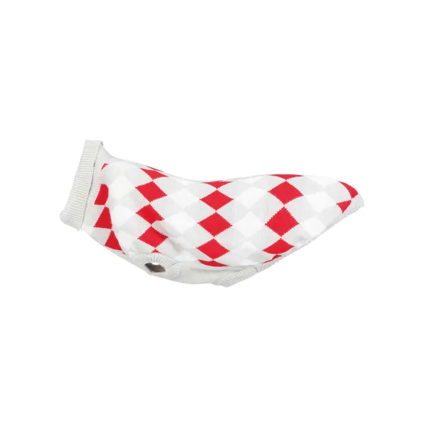 Suņu svīteris Trixie Balts Sarkans Pelēks M