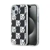 DKNY IML Checkered Mono Pattern - Case for iPhone 15 / 14 / 13 (Black)