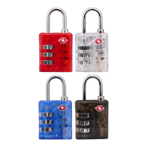 Dunlop - TSA combination lock for suitcase / luggage (White)