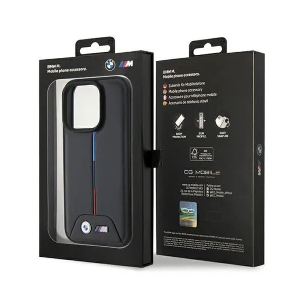BMW Quilted Tricolor - Case for iPhone 15 Pro (Black)