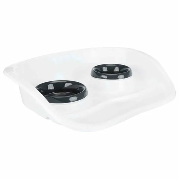 Mājdzīvnieku barības trauciņš Trixie Balts Plastmasa 250 ml 300 ml 46 × 11 × 30 cm