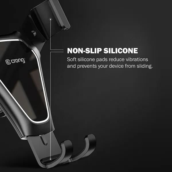 Crong Gravity Auto-Clip Car Holder - Gravity car holder for 4.7"- 6.5" phones (black)