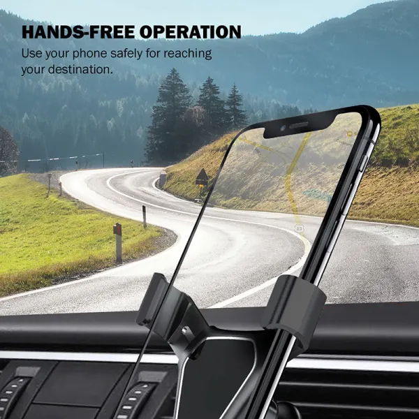 Crong Gravity Auto-Clip Car Holder - Gravity car holder for 4.7"- 6.5" phones (black)
