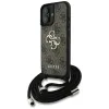 Guess 4G Big Logo Cord Strap Crossbody - Case for iPhone 16 (brown)