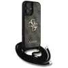 Guess 4G Big Logo Cord Strap Crossbody - Case for iPhone 16 (brown)