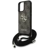 Guess 4G Big Logo Cord Strap Crossbody - Case for iPhone 16 (brown)