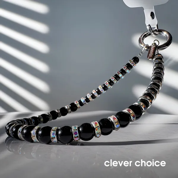 Crong Phone Charm - Lanyard Phone Pendant (Midnight Beads)