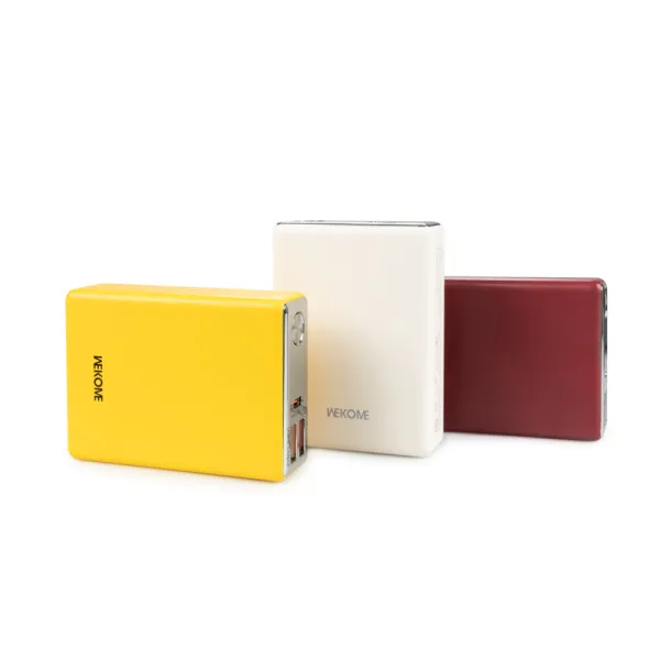 WEKOME WP-27 Tint Series - Power bank 10000 mAh Super Fast Charging USB-C PD 20W + 2x USB-A QC3.0 22.5W (White)
