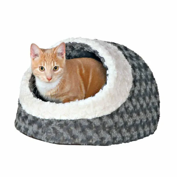 Kissan luola Trixie Kaline Harmaa Kerma 35 × 26 × 41 cm