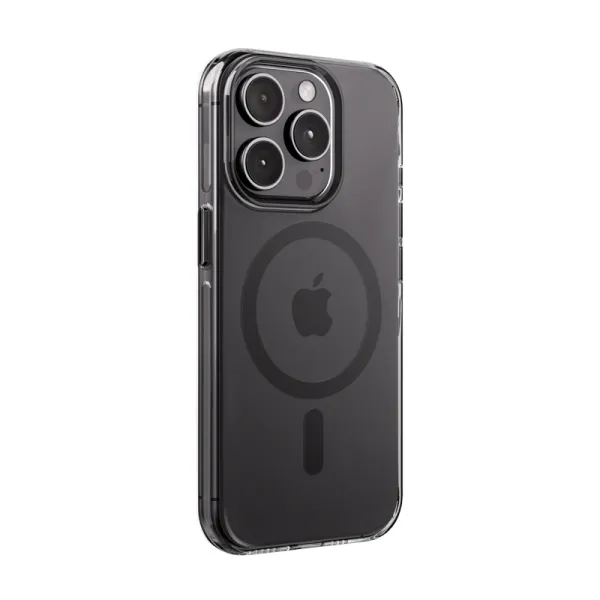 Crong Clear MAG Pro - iPhone 15 Pro MagSafe Case (Black)