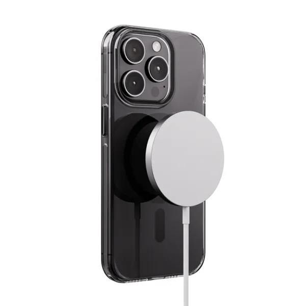 Crong Clear MAG Pro - iPhone 15 Pro MagSafe Case (Black)