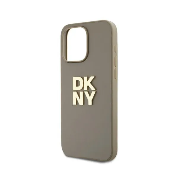 DKNY Wrist Strap Stock Logo - Case for iPhone 15 Pro Max (Beige)