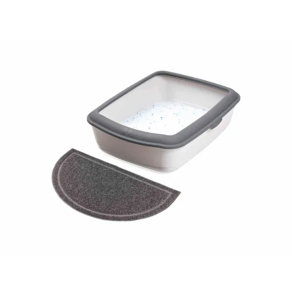 Cat Litter Tray Mat Trixie Anthracite PVC 59 × 35 cm