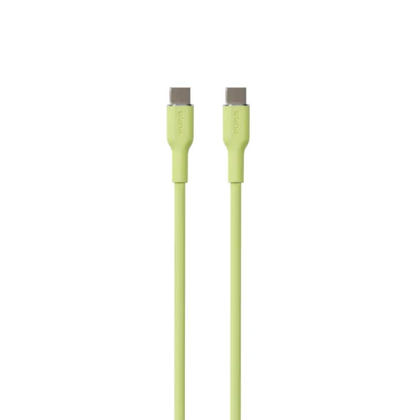 PURO ICON Soft Cable - Kabel USB-C do USB-C 1,5 m (Matcha Green)