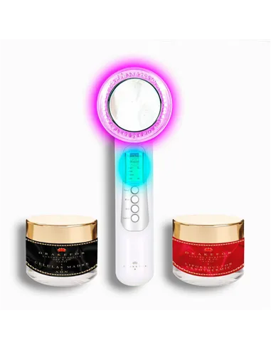 High Frequency Rejuvenating Facial Massager Drakefor 580 Plus White 3 Pieces