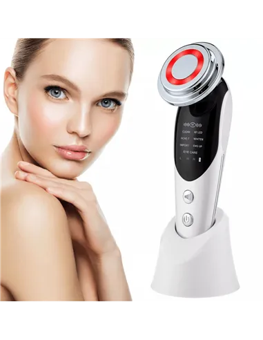 Facial Massager with Radiofrequency, Phototherapy and Electrostimulation Drakefor QLINIQ A White 3 Pieces