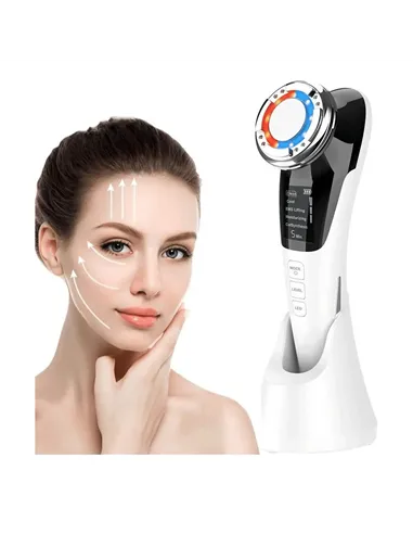 Facial Massager with Radiofrequency, Phototherapy and Electrostimulation Drakefor QLINIQ A White 3 Pieces