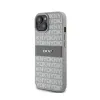 DKNY Leather Mono Stripe & Metal Logo - Case for iPhone 15 / 14 / 13 (beige)