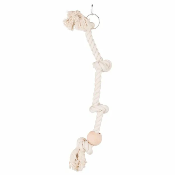 Putnu rotaļlieta Trixie 60 cm Balts Virve Knot