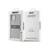 DKNY Leather Mono Stripe & Metal Logo - Case for iPhone 15 / 14 / 13 (beige)