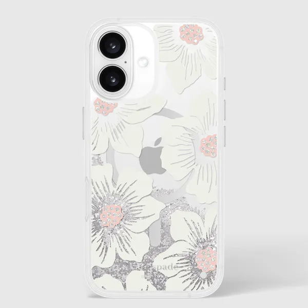 Kate Spade New York Liquid Glitter MagSafe - Case for iPhone 16 (Hollyhock Floral)