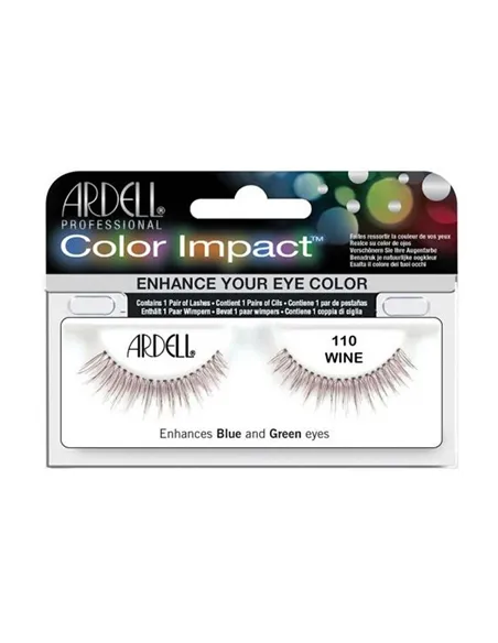 Set of false eyelashes Ardell Color Impact Nº 110 Wine