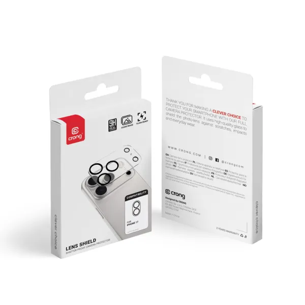 Crong Lens Shield - Glass for the camera and lens of the iPhone 17