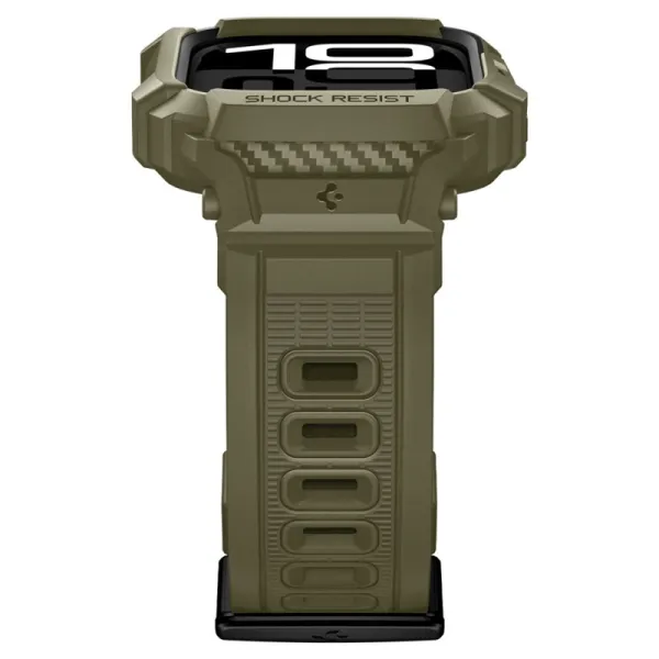 Spigen Rugged Armor Pro V2 – Apple Watch 10/11 46mm Case Strap (Vintage Khaki)