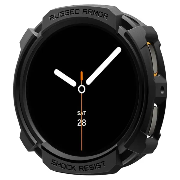 Spigen Rugged Armor - Case for Samsung Galaxy Watch 8 44 mm (Matte Black)