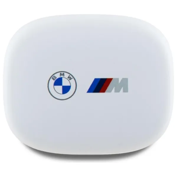 BMW Printed Logos - Bluetooth TWS Headphones ENC + Charging Case (White)