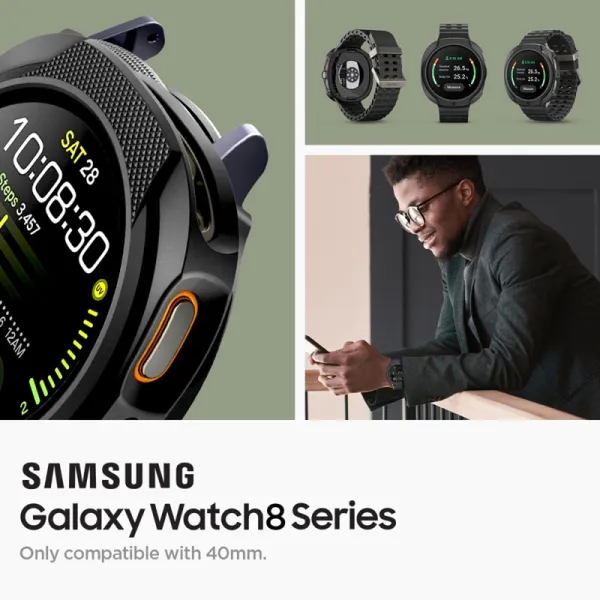 Spigen Liquid Air - Case for Samsung Galaxy Watch 8 40 mm (Matte Black)