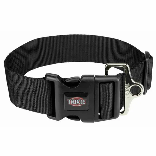 Suņa kaklasiksna Trixie New Premium Melns M/L 40-60 cm