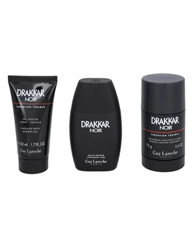 Men's Perfume Set Guy Laroche EDT Drakkar Noir 3 Pieces