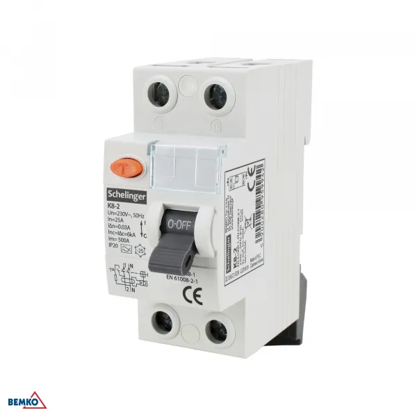 DIFFERENTIAL CURRENT CIRCUIT BREAKER A 2P 40A 30mA SCHELINGER