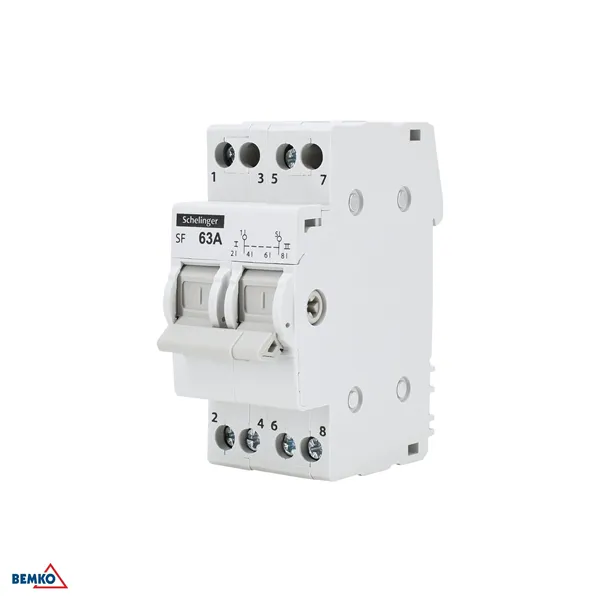 MODULAR CHANGEOVER SWITCH I-0-II 2P 63A