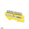 DIN RAIL TERMINAL BLOCK 6x9 YELLOW