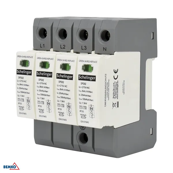 SURGE PROTECTOR 4P 7kA(10/350) CLASS T1+T2 (B+C) SCHELINGER