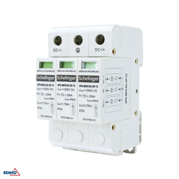 SURGE PROTECTOR 3P DC 1000V CLASS T2 SCHELINGER