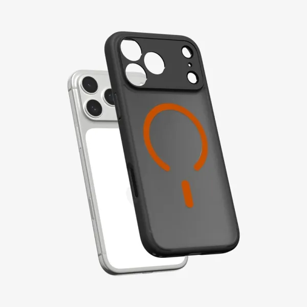 Spigen Ultra Hybrid Mag MagSafe - Case for iPhone 17 Pro (Frost Black / Orange)