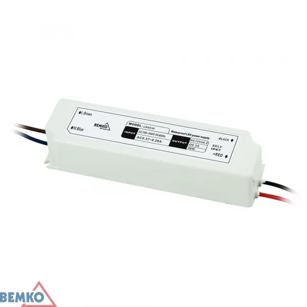 POWER SUPPLY LED  IP67 12V 36W HERMETIC