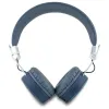 Guess Grained Classic Round Shape - Wireless Over-Ear Bluetooth ENC Headphones (Blue)