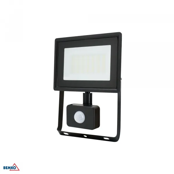 LED FLOODLIGHT SMD KASTEL  30W 4000K 2520LM IP65 PIR BLACK