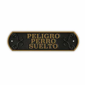Silt Magnet & Steel Peligro perro Suelto 24 x 7,2 cm