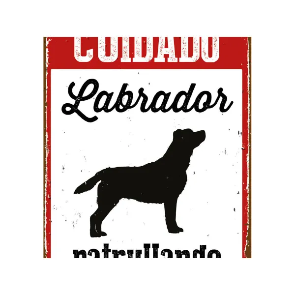 Rotaļu ēdiena komplekts Magnet & Steel Cuidado Labrador Patrullando 14,8 x 21 cm